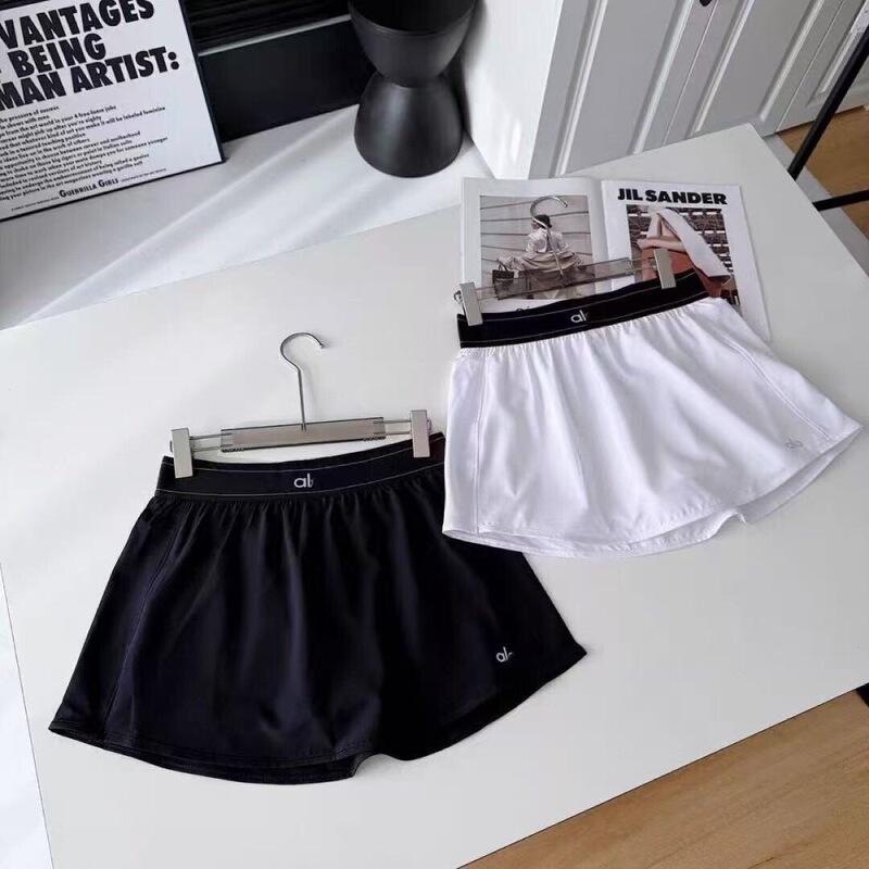 Mesh Skirt Sports Skirt Women's Anti-Exposure Fake Two-Piece Short Skirt Outdoor Quick-Drying Breathable Yoga Sports Skirt Women