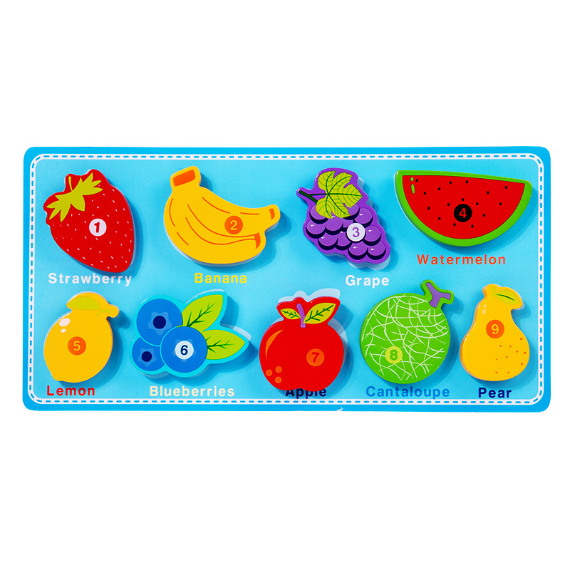 Iluminación para niños, números de madera, animales, tráfico, color, cognición, desgarro, rompecabezas tridimensional, rompecabezas, educación temprana, juguetes educativos