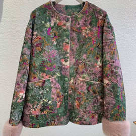 冬季新款鹅绒羽绒服内胆袖口水貂毛女短款加厚保暖外套