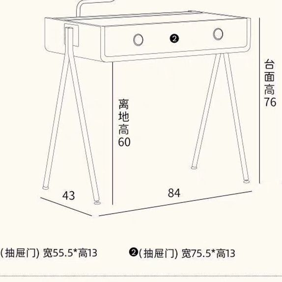 北欧实木梳妆台中古原木卧室化妆法式复古小户型储物化妆台日式|undefined