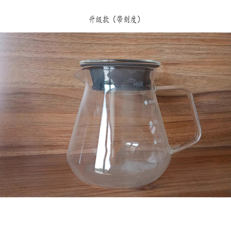 Factory supply heat-resistant glass coffee pot/hand brewing pot coffee sharing pot/glass teapot free logo