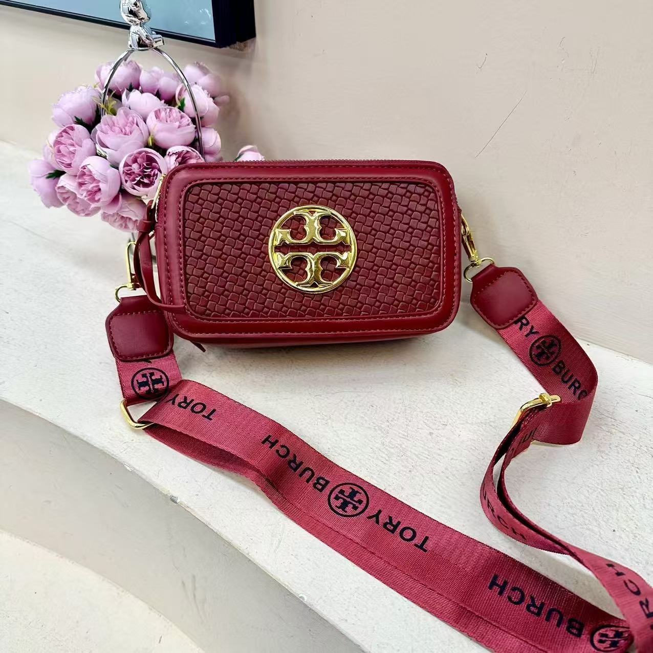 Bolso de cámara tejido transfronterizo, nueva tendencia, impresión de alta gama, bolso cuadrado pequeño, estilo occidental de moda, bolso de mensajero de todo fósforo