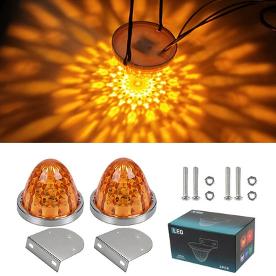 Watermelon Lamp Glass-Type Plastic Truck — Gündüz işıqları - 10-30v-always-on-yellow-pack-of-two-2-brackets