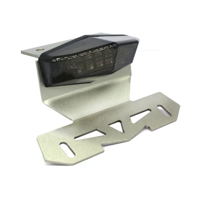 Off-Road Motorcycle Modification Accessories Suitable Nömrə qabı - tail-light-bracket-white-nickel-color