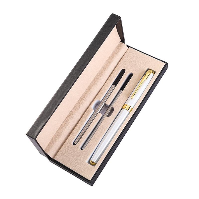 Bolígrafo de firma de metal rojo Guofeng caja de regalo de negocios conjunto de publicidad de alta calidad bolígrafo de impresión de logotipo bolígrafo neutro