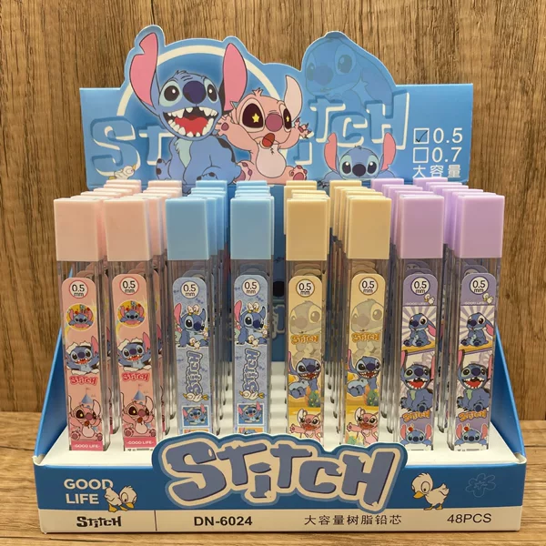 Stitch cartoon 0.5mm large-capacity resin pencil lead refills for students, stationery prizes, Lilo & Stitch pencil refills