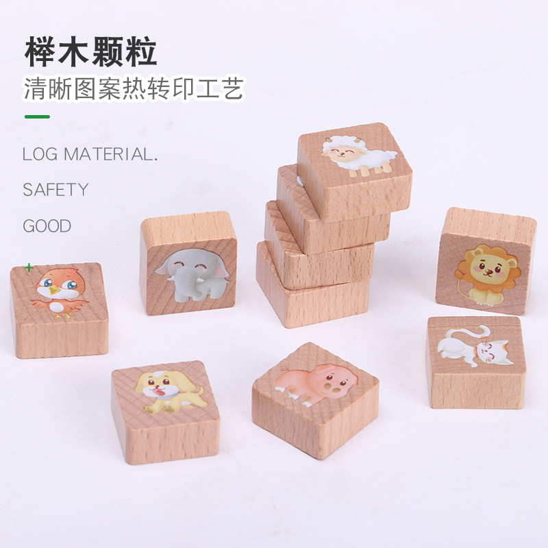 Autobús animal digital de madera Juguetes educativos Entrenamiento de pensamiento lógico matemático Juegos de aprendizaje de computación digital para niños
