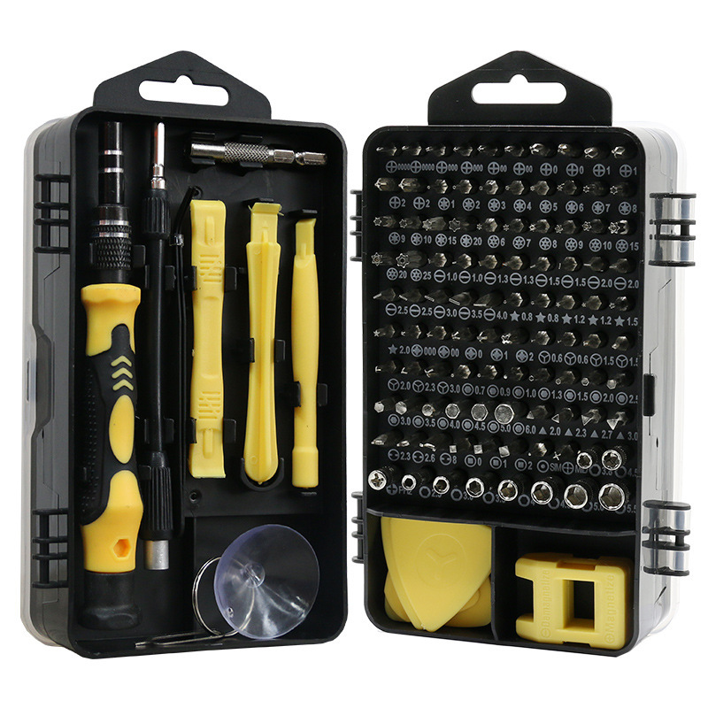 115 in one screwdriver set with high version (yellow and black)