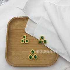 New Chinese Style Ancient Gold Embroidered Four-Leaf Clover Lucky Bead Separating Beads Bracelet and Necklace DIY Fashion Accessories Clothing Accessories