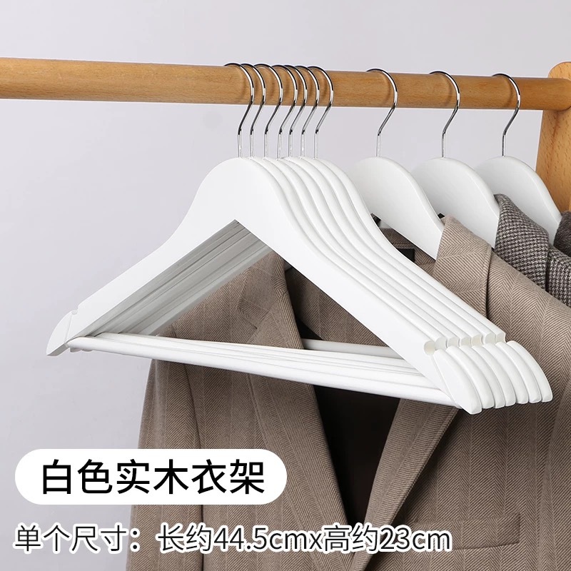 Vintage storage solid wood hanger hotel hanger clothing store flat hook seamless wooden hanger triangle drying hanger