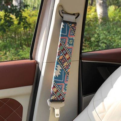 Seat belt shoulder pad: Ethnic Style, Anti-Wear, Extended
