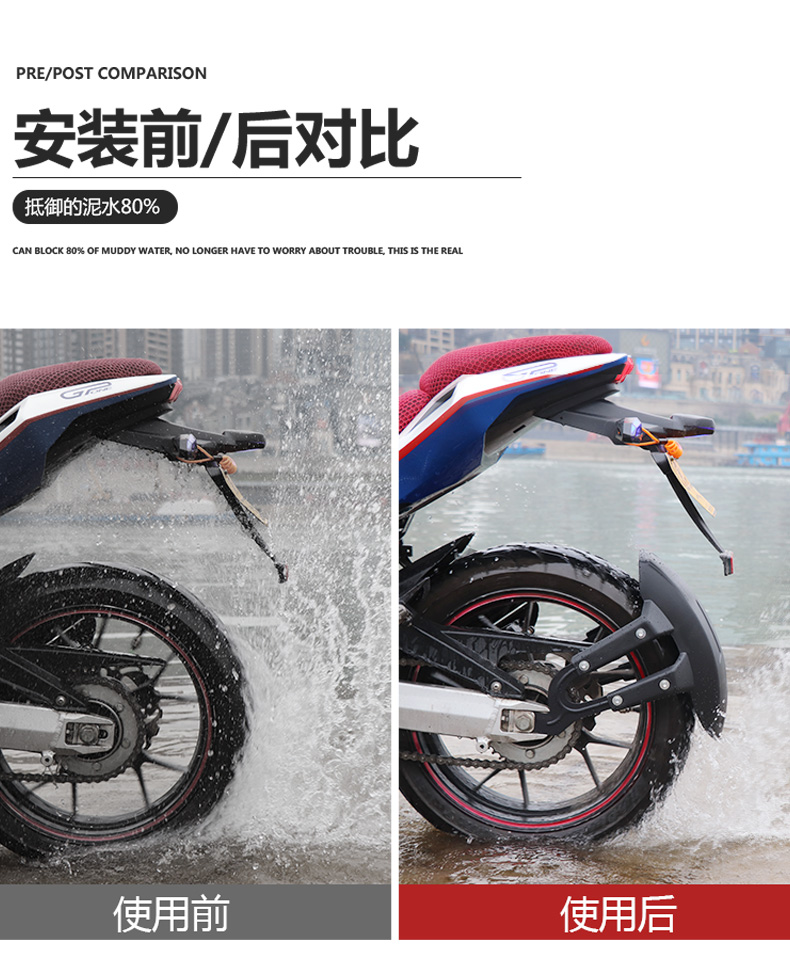 Shenglin electric motorcycle fender is suitable for Chunfeng Baboon Little Monkey Feizhi 250 universal rear fender