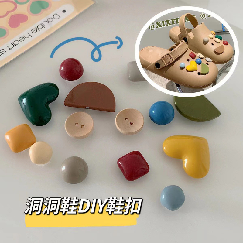 Hoyo Hoyo accesorios de zapatos lindos dibujos animados DIY botones de zapatos floral botones de zapatos accesorios botones de botones accesorios botones de PVC botones de zapatos