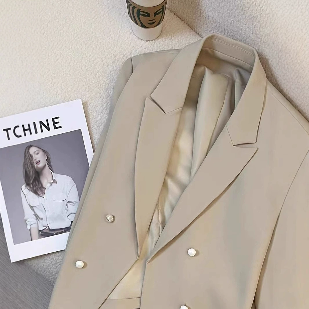 Классический короткий пиджак костюма для отдыха весна/осень Off-White — тренд 2025 года, размеры S-XL