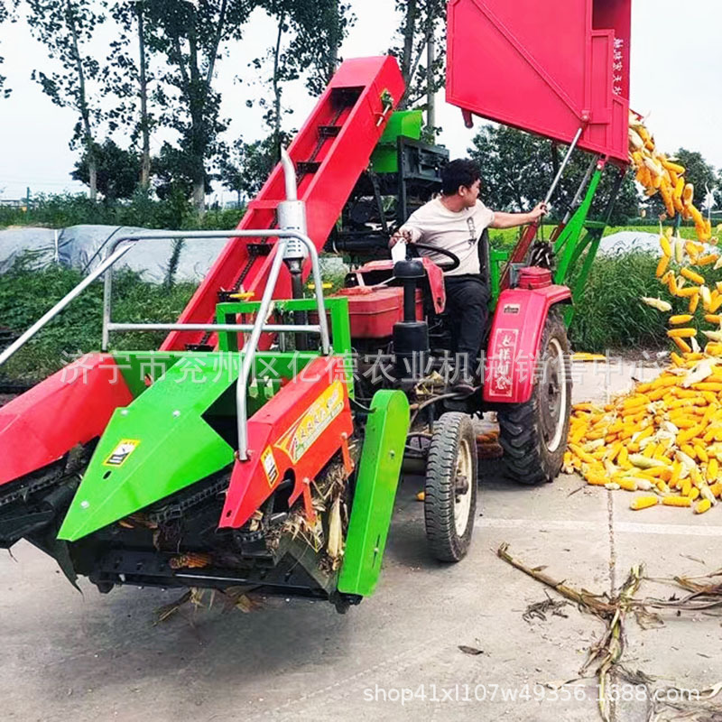 湖北热销玉米收获机3行背负式玉米收割机玉米去皮机秸秆粉碎还田