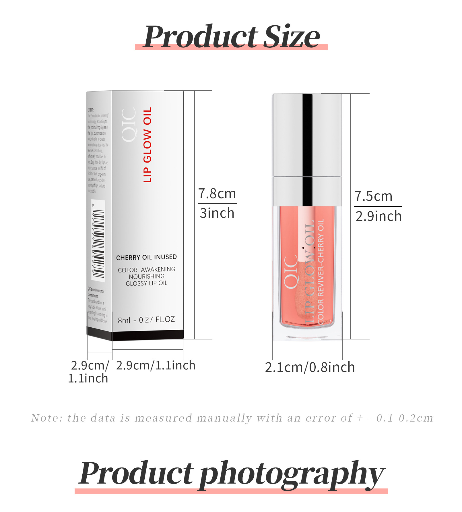 QIC Qini Lip Moisturizing Oil Moisturizing Lip Balm Transparent Dudu Lip Gloss Glass Lip Moisturizing Oil Cross-border bestsellers undefined