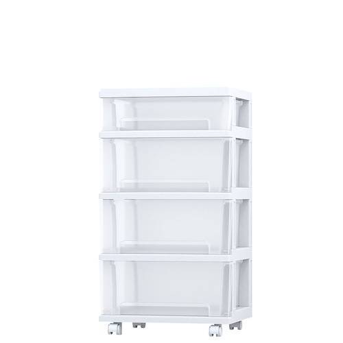 Kitchen and bathroom plastic multi-layer drawer-type storage rack toy organizer snack storage box transparent cabinet storage rack