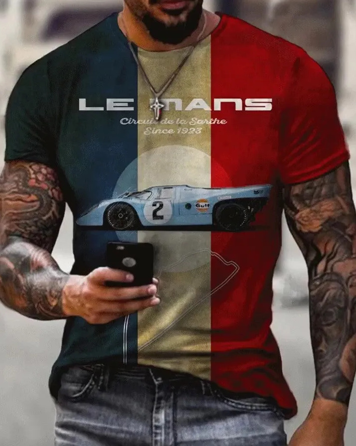 Comercio electrónico transfronterizo Amazon 3D Impresión digital hombres Camiseta cuello redondo manga corta casual Top moda tendencia fabricante