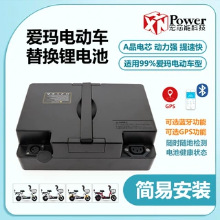 厂家直销爱玛电动车电瓶可替换内置锂电池48V12AH24AH48伏18650