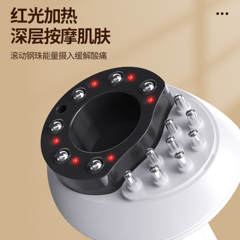 新しい国境を越えた家庭用充電式ホットツーインワン電気経絡スマート電気カッピング器具スクレーピング器具マッサージャー|undefined