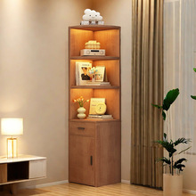 实木板芯角柜转角柜墙角三角置物架客厅卧室拐角落收纳书柜储物柜