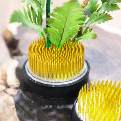 小原流劍山插花器花藝底座日式中式花道固定神器工具銅針異形丸