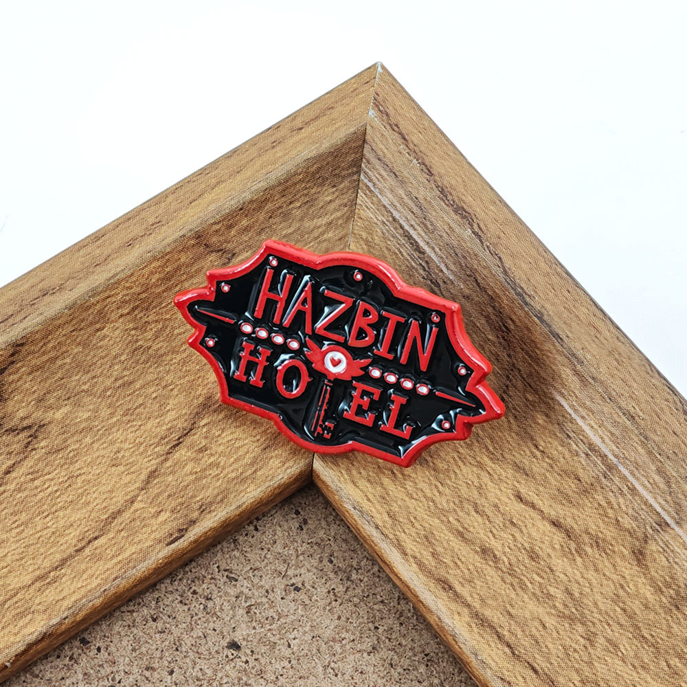 Hell Inn Metal Enamel Brooch Anime Logo Badge Anime Peripheral Accessories for Backpacks and Clothing