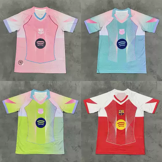 2526 Barcelona Gradient Color Special Edition Jersey Series Paris Miami Inter Betis Chelsea Football Uniform