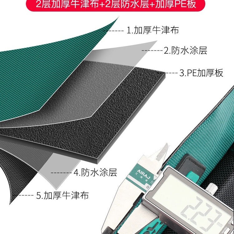 艾瑞泽工具包结实耐用木电工便携式多功能维修安装帆布收纳袋|undefined