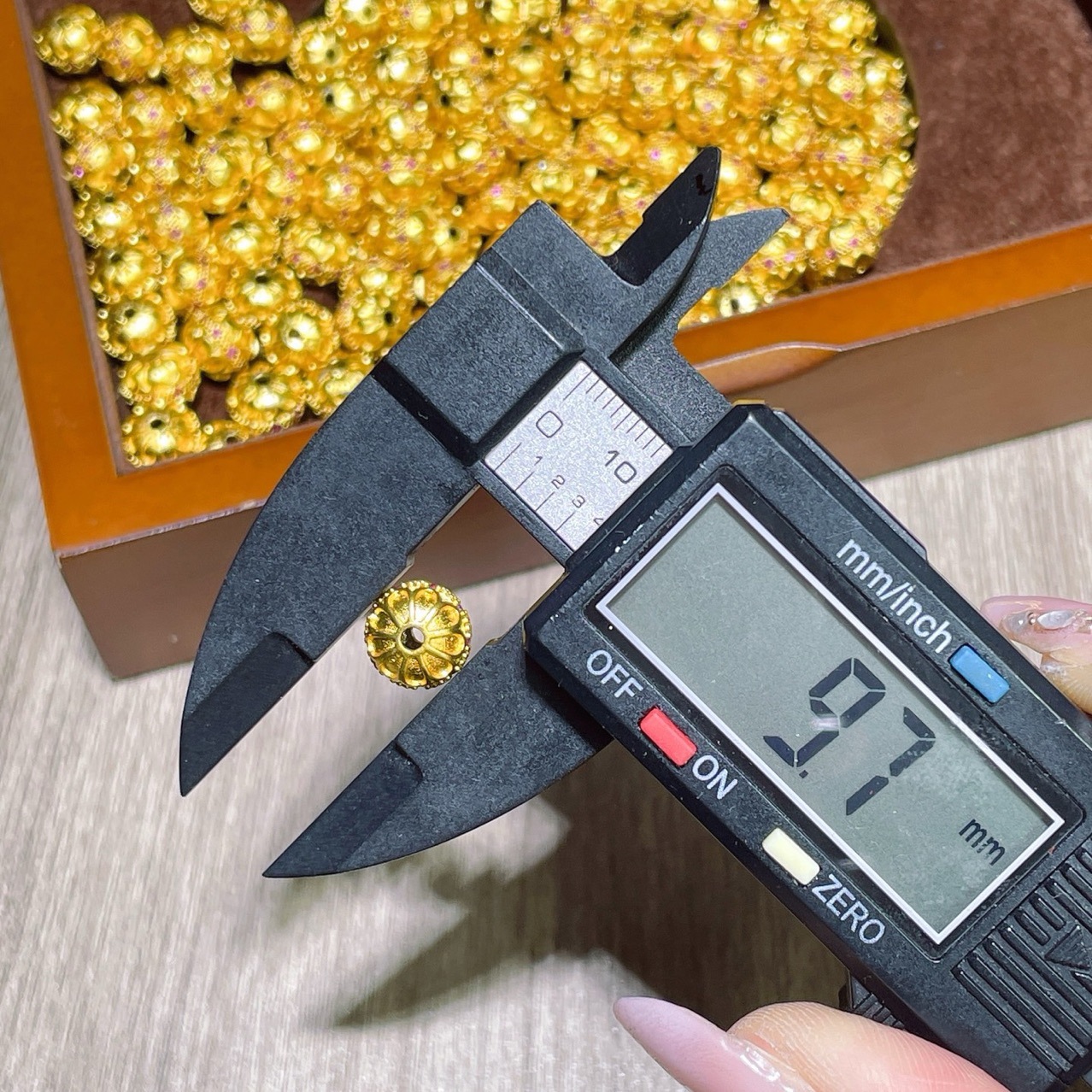 Seiko Sand Gold Inlaid Diamond Passepartout Accessories Handmade DIY Bracelet Necklace Spacer Beads Fashion Accessories
