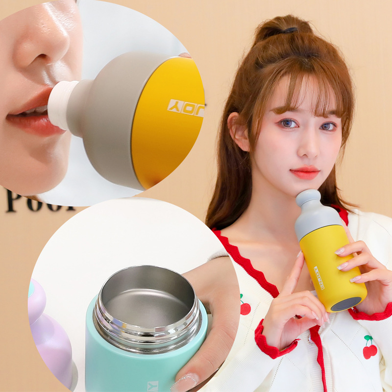 Linda mini taza aislada de colores contrastantes, taza de acero inoxidable que mantiene el frío para oficina, taza de trabajo para profesionales de la oficina, práctica taza de agua para regalo