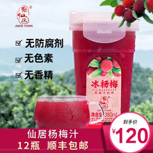 12瓶 聚仙庄冰镇杨梅汁酸梅汤浙江仙居饮料网红鲜榨纯果蔬汁冷冻