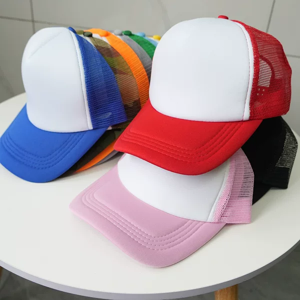 Sponge net cap advertising hat logo printing baseball cap embroidery sponge cap men and women sun hat wholesale