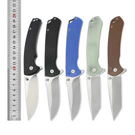厂家批发原创折叠刀D2钢亚马逊户外G10A手柄生存战术EDC小刀