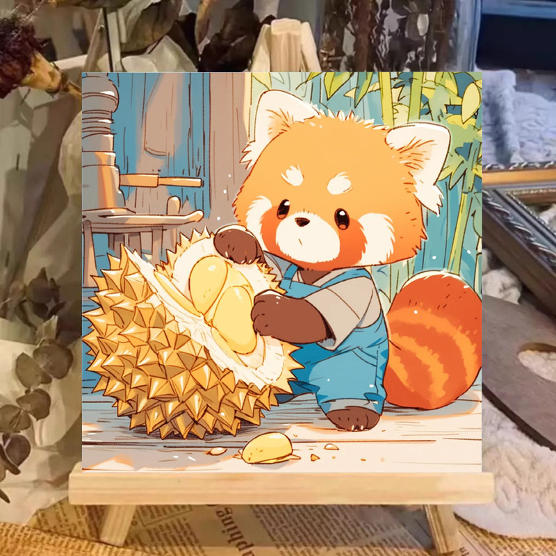 子猫デジタル油絵 diy 着色かわいい漫画動物手作り子供のシンプルな油絵装飾卸売|undefined