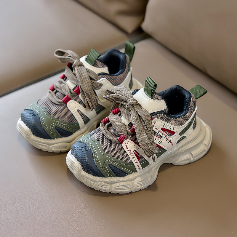 2026 primavera zapatos deportivos para niños, mallas transpirables, zapatos casuales para niños, zapatos de running de suela suave, zapatos de corrida para niñas en stock