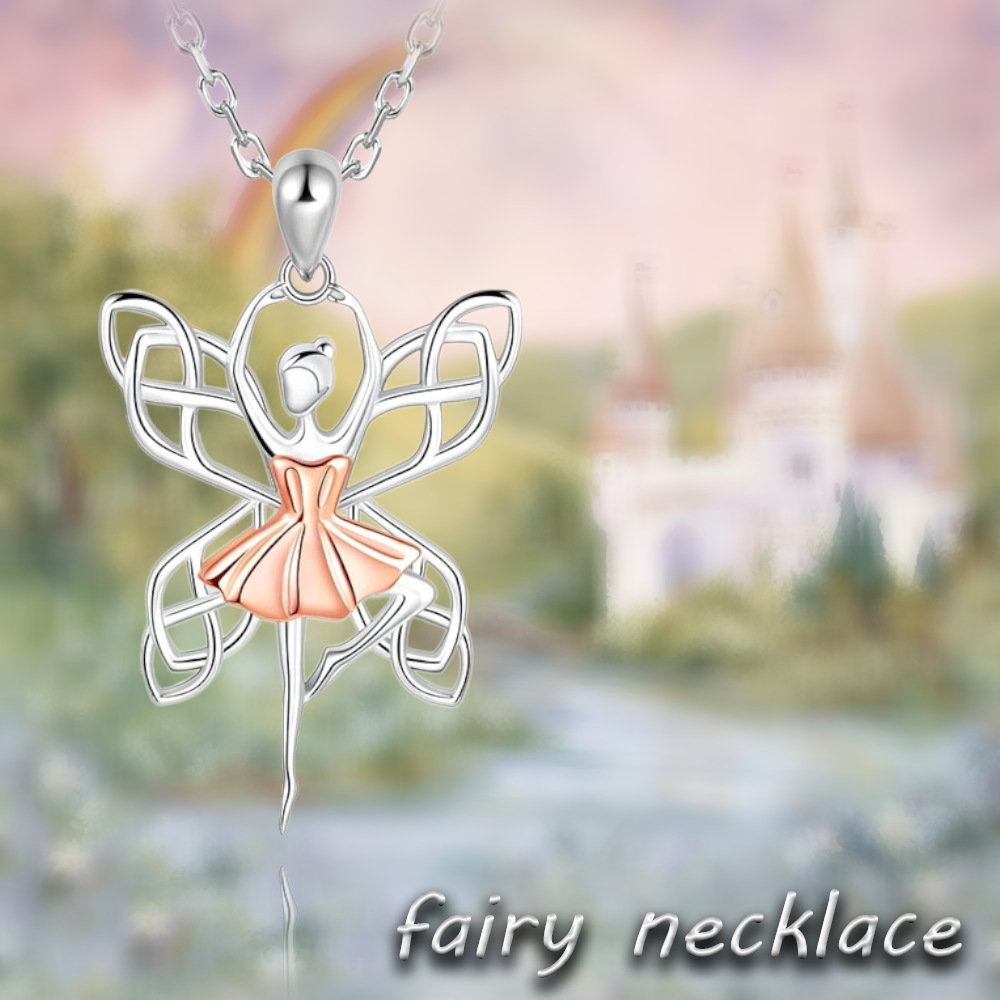 Ballet fee hanger ketting voor dames elegant minimalistisch sieraad_voghion.com