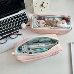 韓国角砂糖痛バッグ鉛筆バッグニッチデザイン文具収納袋大容量収納袋中学校文具箱