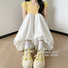 花苞裙裤女2026春夏新款高腰宽松显瘦垂感灯笼群裤小个子休闲裙裤