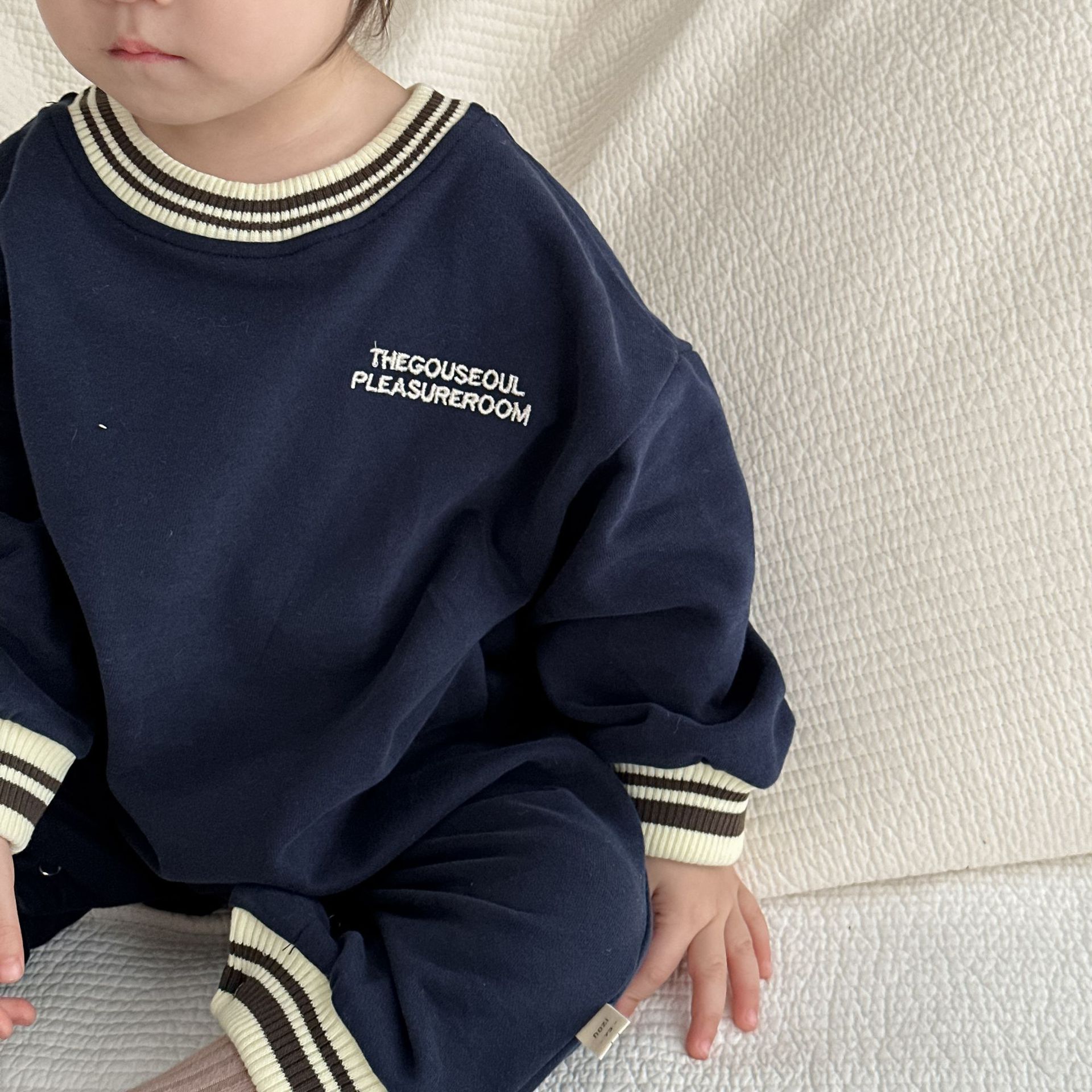 Ropa de primavera y otoño para niños, ropa infantil de estilo coreano, mono para bebé, conjunto de otoño, pelele de manga larga para niños, mameluco para bebé, estilo otoñal. image 3