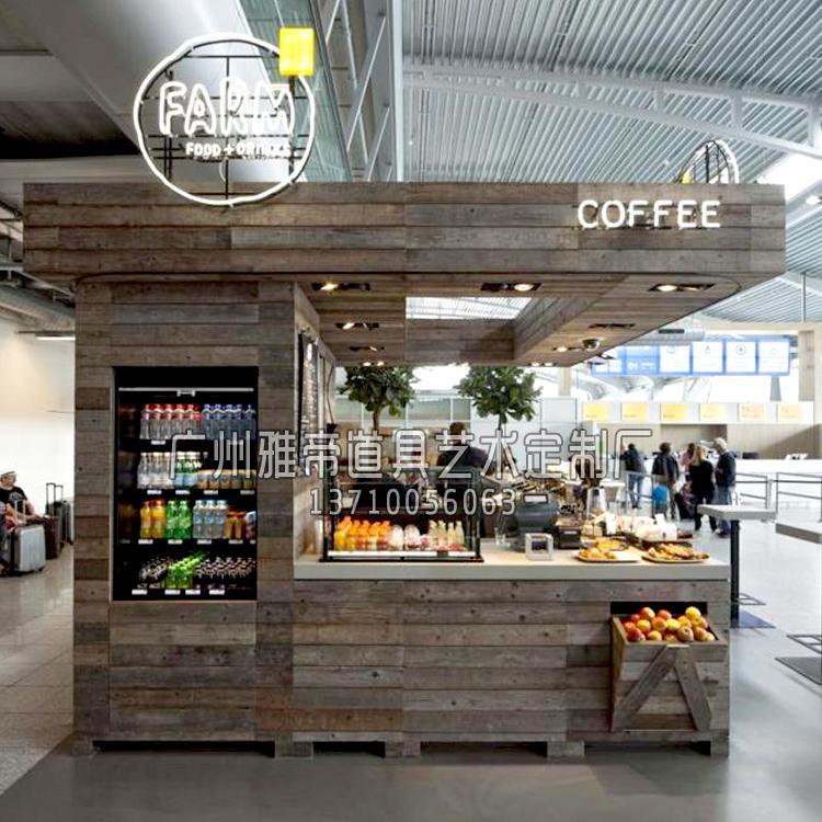 春节美食节活动防腐木售货亭移动摊位促销亭影院展会展位木制特装