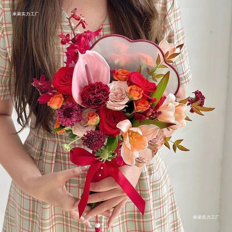 七夕婚礼手捧花新娘手捧结婚出片郁金香领证花拍照道具|undefined