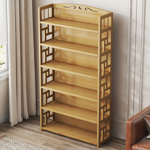 Bookshelf Floor Storage Rack Children's Book Cabinet Household Simple Solid Wood Living Room Multi-Layer Book Toy Collection Zhao's Money