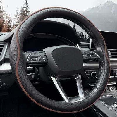 New Car Steering Wheel Cover, Steering wheel cover - black-coffee-38cm