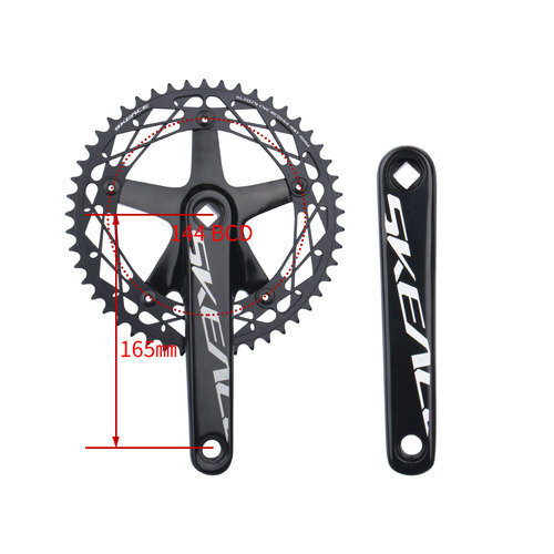 Bolany dead fly track bike square hole crankset 144BCD large chainring 48T 49T bicycle racing crankset