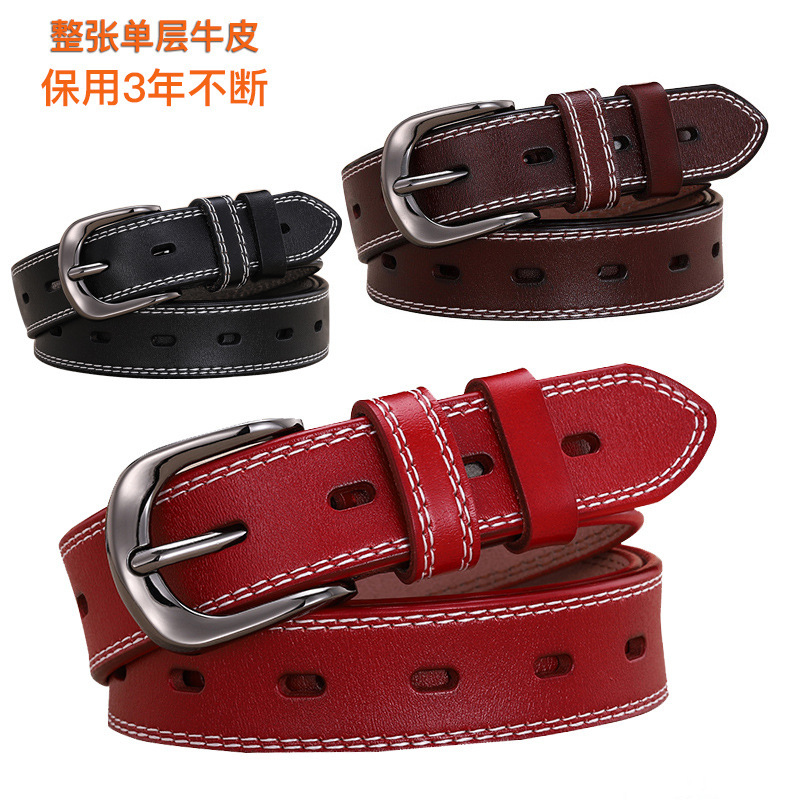 Belt for women's versatile wholesale women's fashionable and ethnic style waistband genuine leather women's jeans with belt for women's versatility