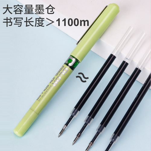 White Snow 159 Refillable Gel Pen 0.5mm Colored Notebooks Neutral Ink Pen Needle Tube Black Ink Pen Wholesale