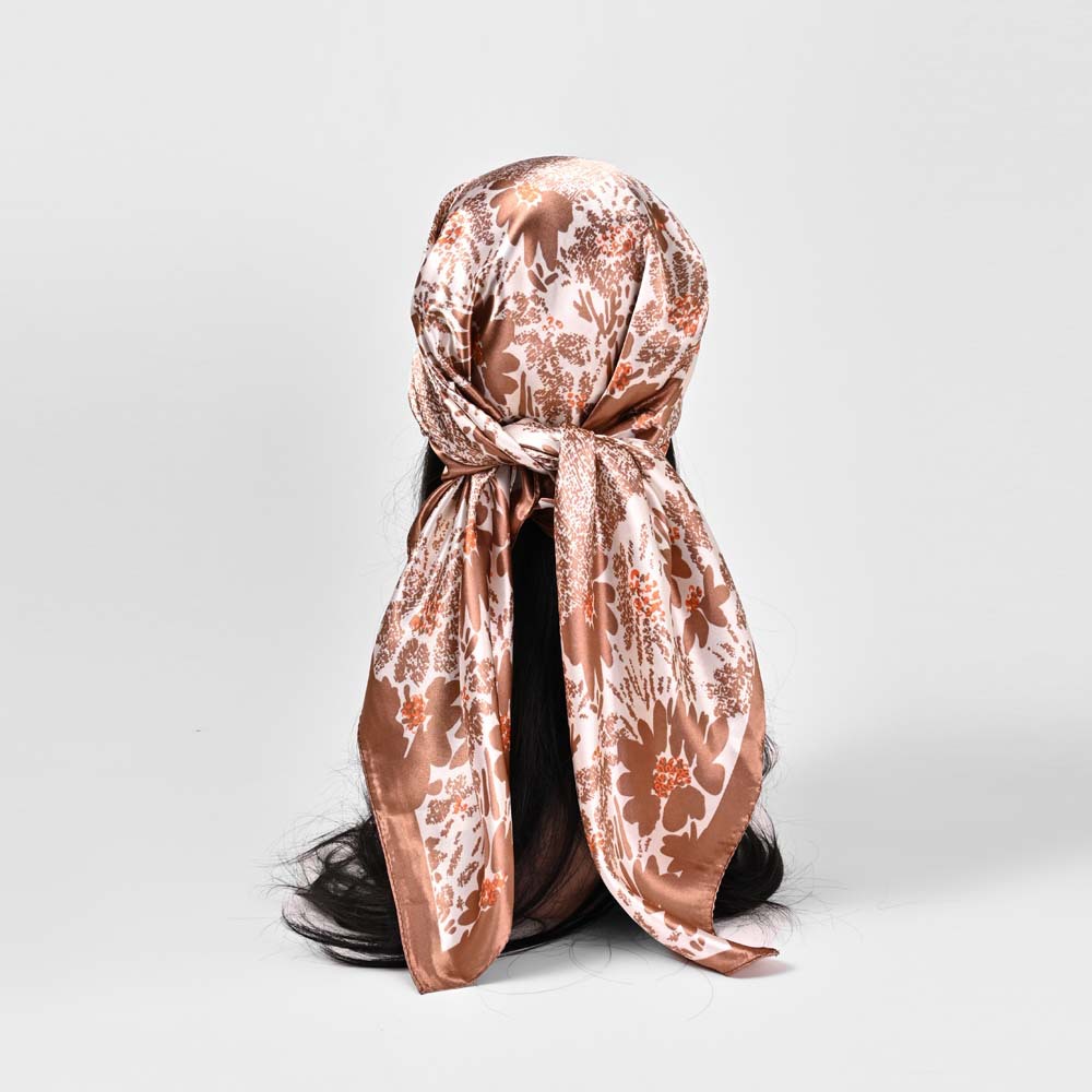 Silk Scarf, Kerchief Classification Women's Classic Style Printing Satin Silk Scarf Kerchief