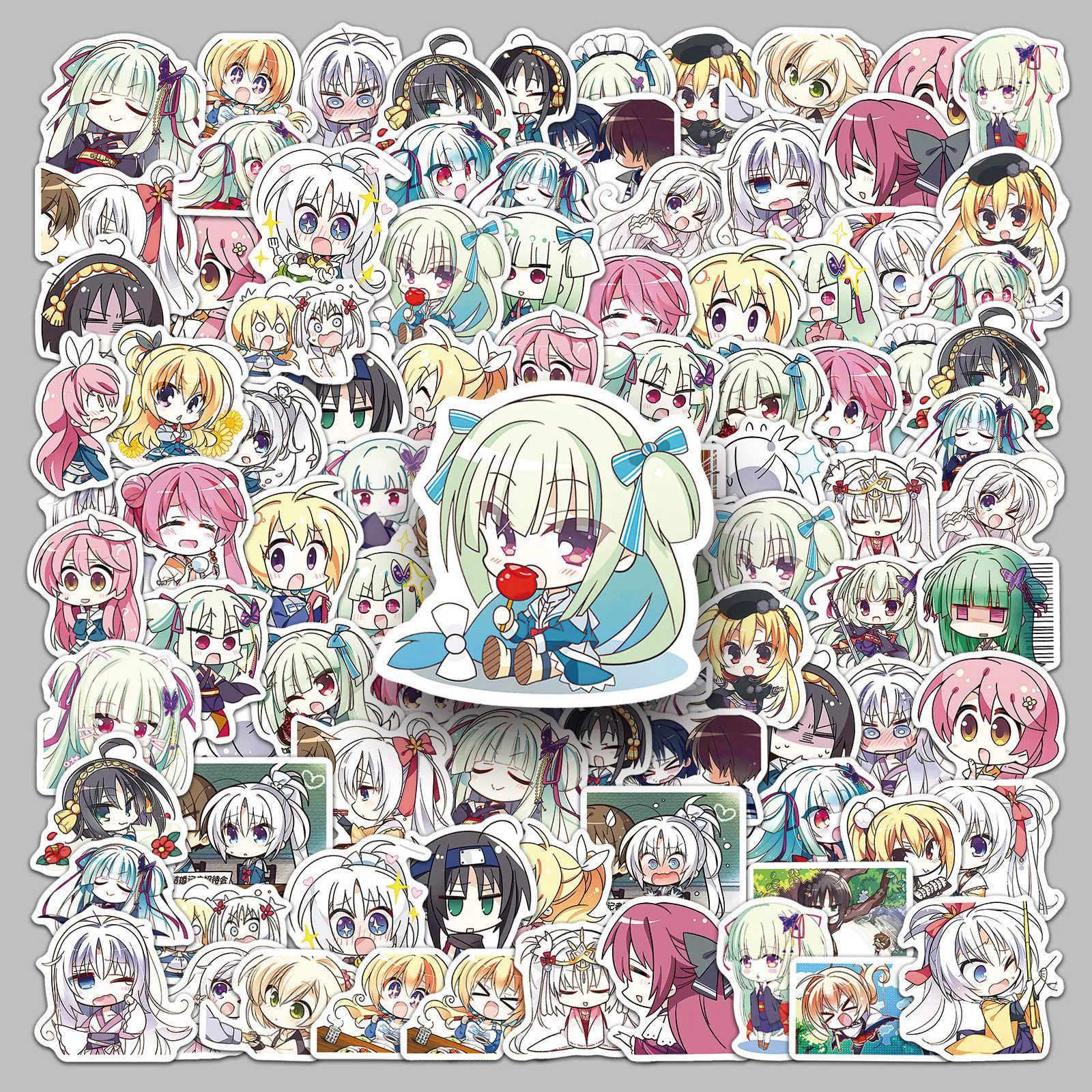 53 Qianlian Wanhua Stickers Beautiful Girl Game DIY Handbook Material Kawaii Waterproof Stationery Stickers Wholesale