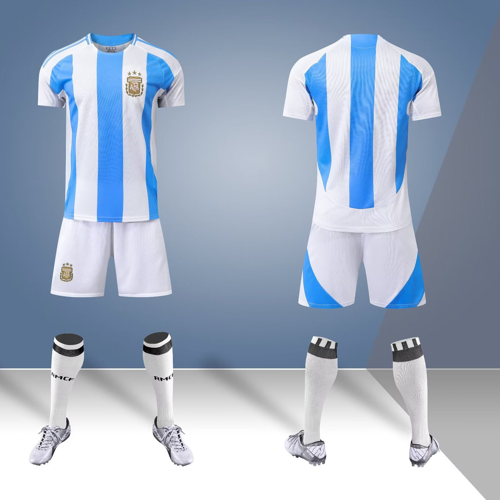 2425 juego de ropa de fútbol para adultos y niños Copa del Mundo Club de secado rápido para hombres y mujeres equipos de impresión de entrenamiento